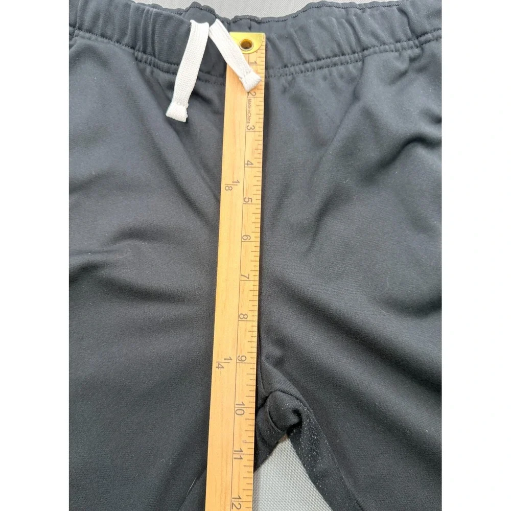 Under Armour Athletic Track Pants Black White Side Piping Logo Boy's Youth Large